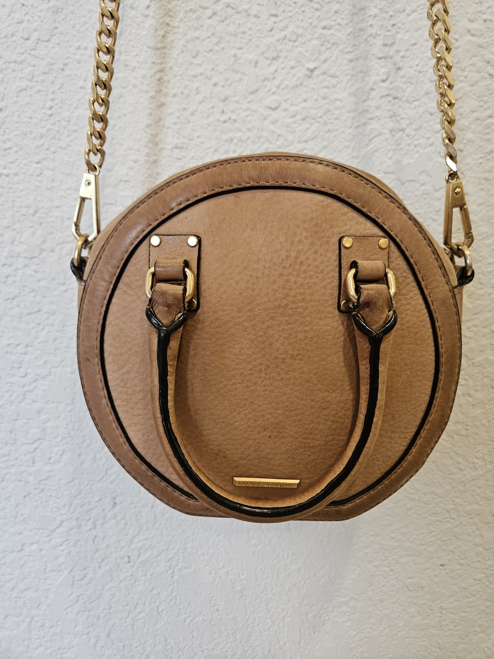 Rebecca Minkoff Bree Circle Crossbody Bag Almond Round Satchel